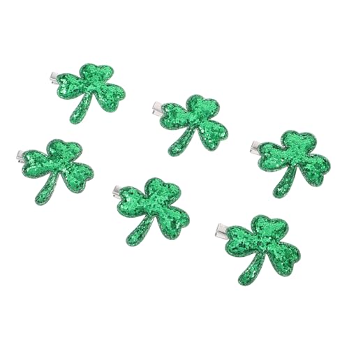 BESPORTBLE 6stücke Grüne St Patrick Day Haarschmuck Glitzernde Kleeblatt-alligatorclips Für Frauen Und Mädchen Dekorative Haarklammern Für Feiertagsfeste von BESPORTBLE