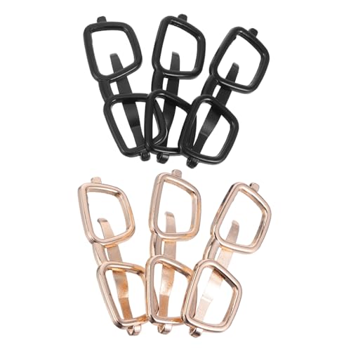 BESPORTBLE 6stücke Krawattenklammer Herren Brillenförmige Krawattenklammern Aus Metall Mit Klemmverschluss Krawattenklammer Für Männer Normales Anzug-accessoires Zum Anklipsen von BESPORTBLE