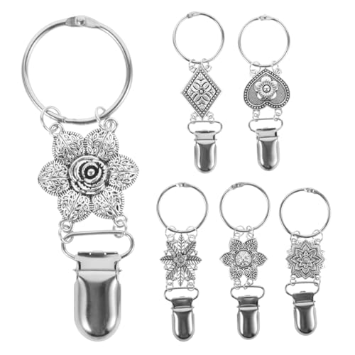 BESPORTBLE 6 Stück Hutclip Gepäck-Hut-Clips Reisehuthalter Maskenclip Schalclip Reisehut-Clips Reiseaccessoire Clips für Rucksackkappen Clips für Reisefäustlinge Zinklegierung Silver von BESPORTBLE