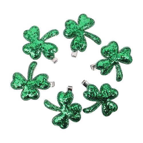 BESPORTBLE 6stücke Glitzernde Haarspangen Thema Kostümzubehör Für Mädchen Und Frauen Für St Patrick Day Und Festliche Anlässe Langlebige Und Tragbare Haarclips in Grün von BESPORTBLE