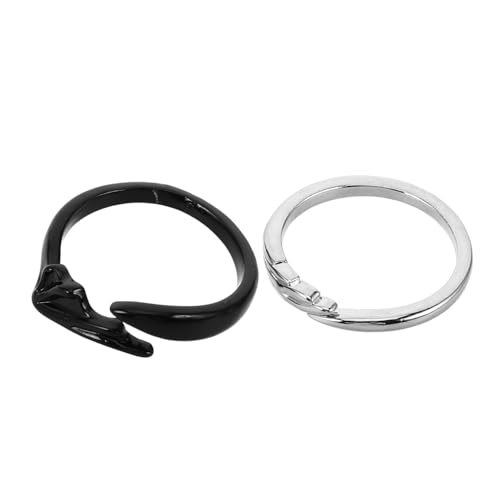 BESPORTBLE 6 Stück Paarringe Teufel Verstellbare Offene Partnerringe Robustem Schmuck Dekoration für Damen und Herren Teiliges von BESPORTBLE