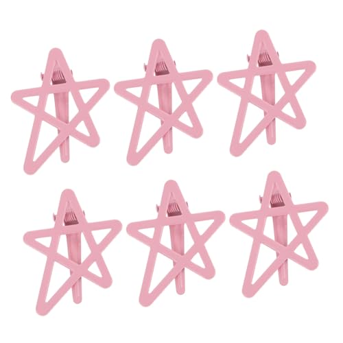 BESPORTBLE 6 Stück Stern Haarspangen Niedliche Haarclips für Frauen Rutschfeste Haarklammern im Fünfzackigen Stern Design Partys Leicht Praktisch Haarschmuck für Verschiedene Anlässe von BESPORTBLE