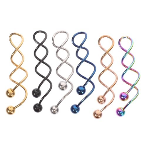 BESPORTBLE 6 Stück Teiliges Gedrehte Edelstahl ohrringe Leichte Hängende Ohrhänger in Sechs Farben Modischer Schmuck für Damen Langlebig und Einzigartig für Alltag und Party BESPORTBLE 6 Stück Teiliges Gedrehte Edelstahl ohrringe Leichte Hängende Ohrhänger in Sechs Farben Modischer Schmuck für Damen Langlebig und Einzigartig für Alltag und Party von BESPORTBLE