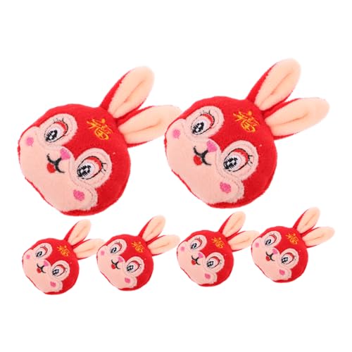 BESPORTBLE 6 Stück Teiliges Plüsch Broschen Pins für Rucksäcke und Kostüme Süße Hasen Anstecker für Ostern Diy Modeaccessoires mit Charmantem Weichem Design von BESPORTBLE