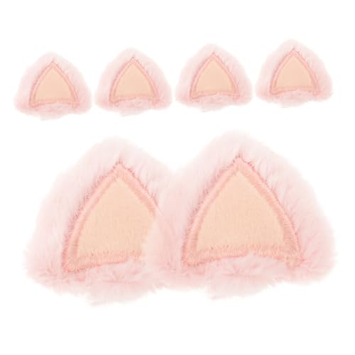 BESPORTBLE 6 Stück Teiliges Plüsch Hasen Katzenohren Haarclips Sanft Langlebig für DIY Bastelprojekte Haaraccessoires Hübsche Kopfbedeckung für Frauen Mädchen von BESPORTBLE