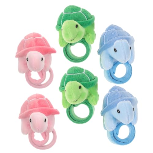 BESPORTBLE 6 Stück Teiliges Plüsch Tier Slap Armband Leichte Schnapparmbänder in Blau und Grün Niedliche Schildkröten Motive Weiche Oberfläche Sicher für Partydekoration und von BESPORTBLE