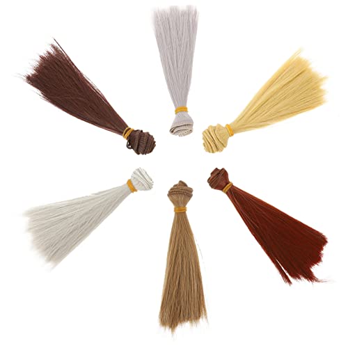 BESPORTBLE 6 Stück Teiliges Puppenperücken Hitzebeständige Synthetische Glatte Haarverlängerungen Kreative Gerade Haarsträhnen für Babypuppen Einfach zu Tragen Langlebig und Hautfreundlich BESPORTBLE 6 Stück Teiliges Puppenperücken Hitzebeständige Synthetische Glatte Haarverlängerungen Kreative Gerade Haarsträhnen für Babypuppen Einfach zu Tragen Langlebig und Hautfreundlich von BESPORTBLE