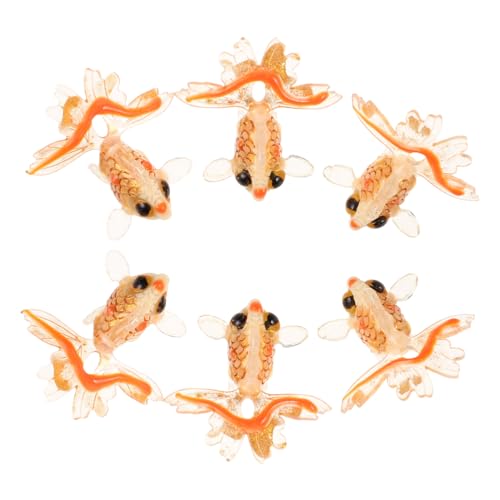 BESPORTBLE 6 Stück Teiliges Resin Goldfisch Anhänger Leichte Farbige Fischcharms für DIY Schmuckherstellung für Ohrringe Halsketten Armbänder Kreative Bastelaccessoires von BESPORTBLE