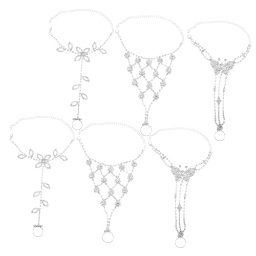 BESPORTBLE Strass Fußkettchen Damen 6 Stück Fußschmuck Ketten Knöchel Schmuck Für Sommer Elegant Und Dekorativ Für Strandpartys Und Alltag von BESPORTBLE