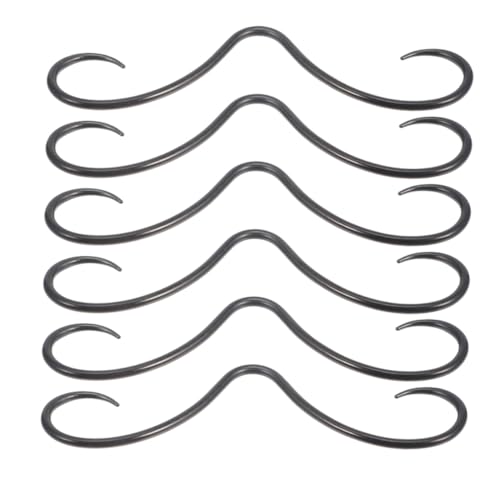 BESPORTBLE 6 Stück Teiliges Septum Ring aus Edelstahl mit Einzigartigem Schnurrbart design Kleines Nasenpiercing Schmuckstück für Damen und Herren Hautfreundlich und Langlebig von BESPORTBLE