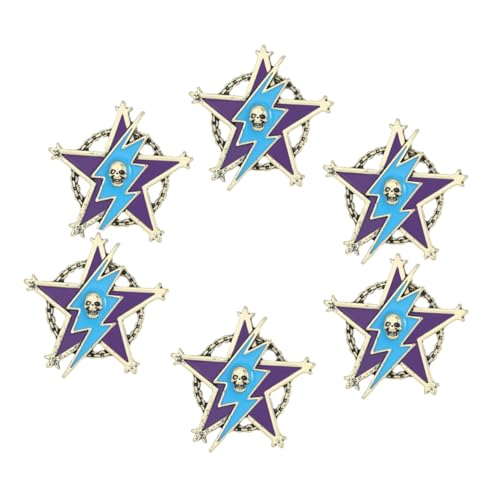 BESPORTBLE 6 Stück Teiliges Vintage Five-pointed Star Anstecknadeln aus Metall Langlebige Verblassungsbeständige Broschen für Herrenanzüge und Jacken Sichere Befestigung Vielseitiges von BESPORTBLE