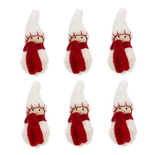 BESPORTBLE 6 Stück Teiliges Weihnachts Schneemann Haar Accessoire DIY aus Geruchsneutralem Filz Handgefertigt Vielseitig für Haarspangen Broschen Hüte und Festliche Weihnachtsdekorationen von BESPORTBLE