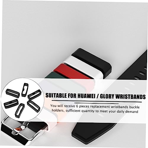 BESPORTBLE 6 Stück Tpu Uhrenarmband Halter Ringe Schwarz Verschleißfest Einfach zu Befestigen Kompatibel mit Garmin Armband Ersatzteile von BESPORTBLE