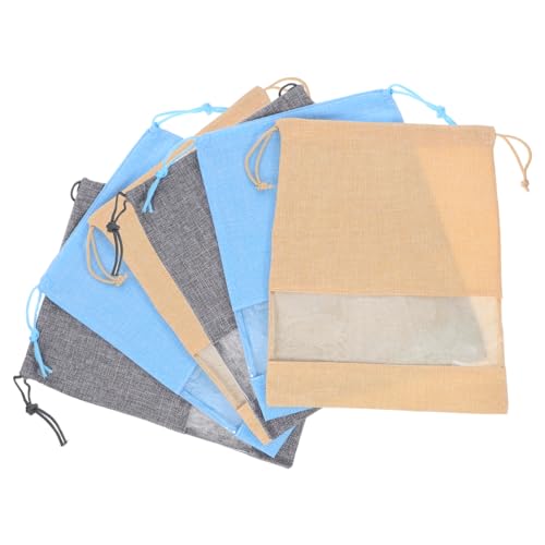 BESPORTBLE 6 Stück Transparente Tragetaschen mit Kordelzug Staubschutz für Sneakers für Männer Leicht und Kompakt für Koffer und Alltag von BESPORTBLE