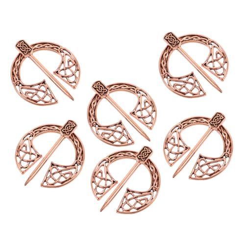 BESPORTBLE 6stücke Brosche Mantelnadel Vintage Schalbrosche Für Damen Herren Mittelalterliche Broschennadeln Kostümzubehör Bekleidungsschmuck von BESPORTBLE