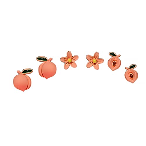 BESPORTBLE 6 Stück Wasserdichte Ohrringe mit Pfirsichblüten Design Teiliges Set für Frauen Teenager Perfektes für Besondere Anlässe von BESPORTBLE