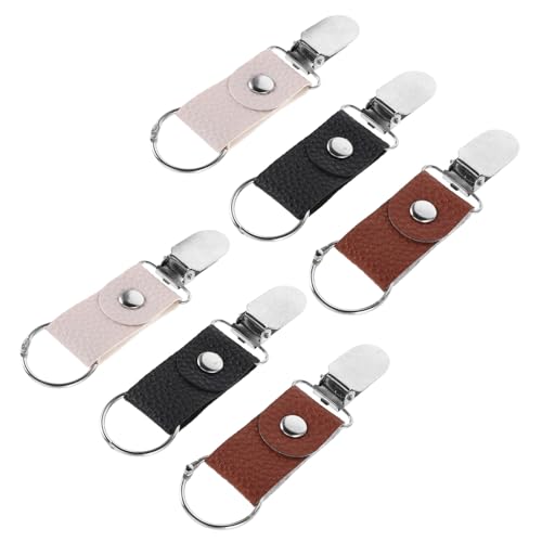 BESPORTBLE 6-teiliger Hutclip: Huthalter Aus Pu-leder Für Unterwegs – Winddichter Kappenhalter Für Den Außenbereich Für Taschen, Rucksäcke, Gepäck – Tragbarer Befestigungsclip Zum Wandern, von BESPORTBLE