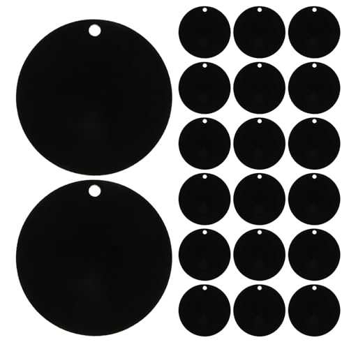 BESPORTBLE 60 Stück runde Schlüsselanhänger-Rohlinge aus Acryl: Rohlinge, Kreise, Ornamente für selbstgemachte Schlüsselanhänger, Anhänger und Bastelprojekte, Weihnachtsschmuck von BESPORTBLE