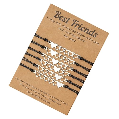 BESPORTBLE 6Stücke Freundschaftsarmbänder Teilig Einstellbare Handgelenkarmbänder Hochwertigem Material Für Damen Herren Eleganter Schmuck von BESPORTBLE