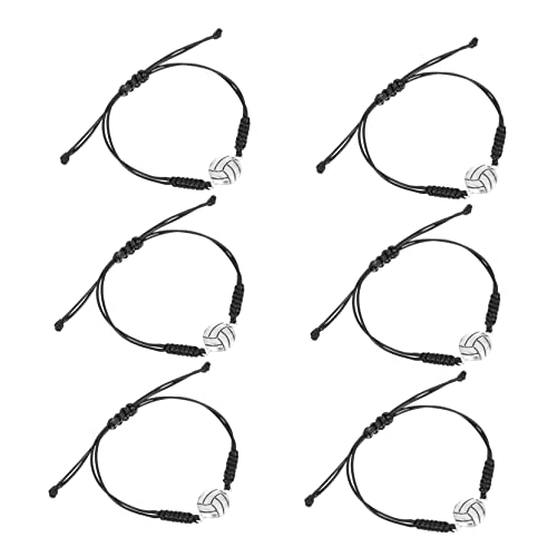 BESPORTBLE 6Stücke Verstellbare Volleyball Armbänder für Jugendliche Geflochtene Handgelenkschmuck für Jungen und Mädchen Langlebiges Design Teamgeschenk für von BESPORTBLE