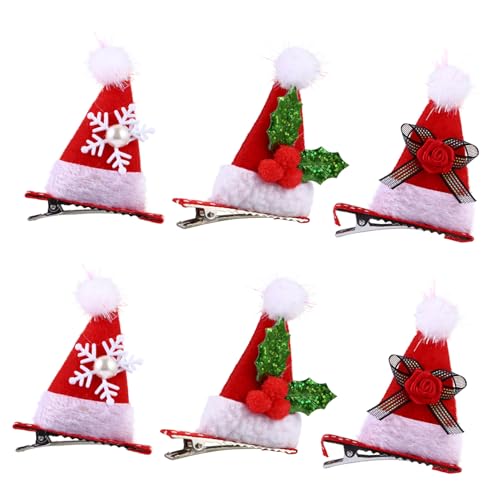 BESPORTBLE 6stücke Weihnachts Haarspangen Junge Mädchen Haar Clip Decor Haar Zubehör Für Verschiedene Frisuren Und Outfits von BESPORTBLE