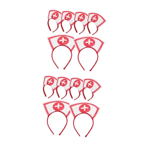 BESPORTBLE 6er Set Krankenschwester Hauben Für Halloween – Kostümzubehör Mit Rotem Kreuz - Haarreifen Und Kopfschmuck Für Perfekte Cosplay-Outfits Und Partys von BESPORTBLE
