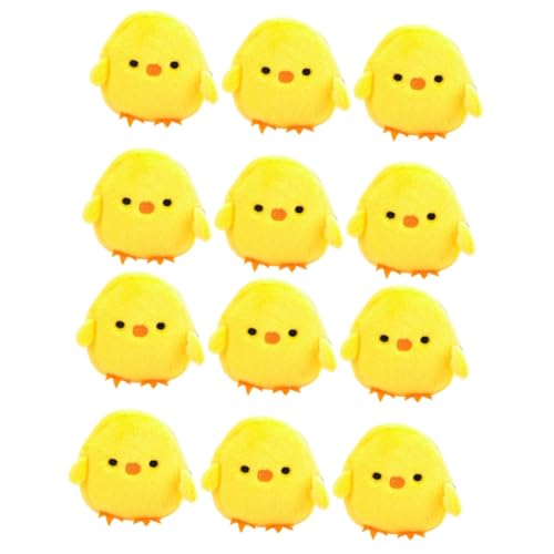 BESPORTBLE 6er Set Plüsch Hühner Geldbörsen in Gelb - Flauschige Mini Münzbeutel Im Lustigen Huhn Design Mit Reißverschluss - Perfekt Für Ostern Und Als Originelles von BESPORTBLE