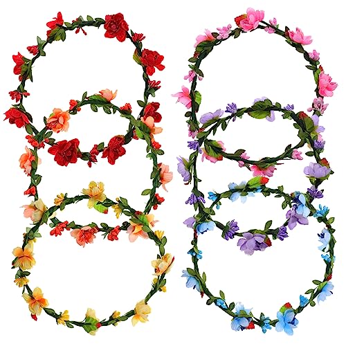 BESPORTBLE 6stücke Blumenhaarkranz Blumenkranz-stirnband Blumenkronen-stirnband Für Hochzeiten Brautkopfschmuck Blumenstirnband Für Frauen Haarschmuck Für Braut Blumenaccessoires Für von BESPORTBLE