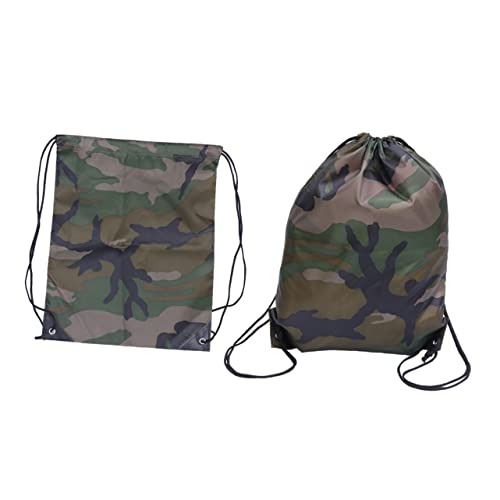 BESPORTBLE 6stücke Teiliges Camouflage Kordelzug Rucksack Aus Wasserdichtem Polyester Sportliche Tasche Für Erwachsene Und Junge Mädchen Für Strand Schwimmen Yoga Und Reisen von BESPORTBLE