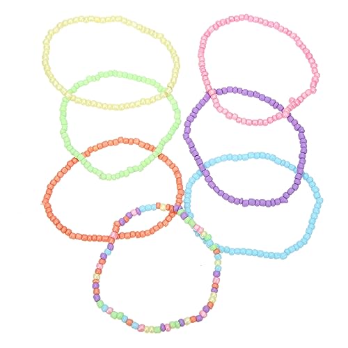 BESPORTBLE 7 Stücke Perlenarmbänder für Mädchen Bunte Sommerarmbänder Stabilen Perlen Kinderarmband Satz für Partys und Urlaub von BESPORTBLE