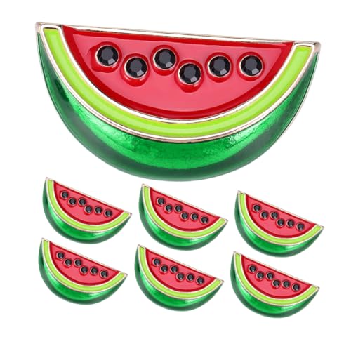 BESPORTBLE 7-teiliges Wassermelonen-broschen-set Modisches Cartoon-obst-revers Für Frauen Corsage-brosche Stilvolles Schmuckset Für Strickjacken Schals Und Tücher von BESPORTBLE