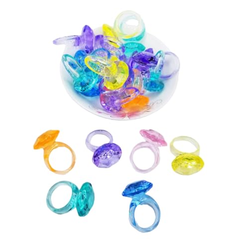 BESPORTBLE 74 Stück Teiliges Buntes Kunststoff spielzeugringe Langlebige Acryl Plastikringe für Sichere DIY dekoration Glatte Verarbeitung für Kreatives und Partys von BESPORTBLE