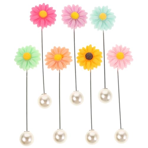 BESPORTBLE 7stücke Teilige Anstecknadeln Mit Rosenblumenmotiv Schmucknadel Für Herren Große Blumenbrosche Anstecknadeln Für Anzüge Schalnadel Für Hijab-schals Dekorative Broschen Für von BESPORTBLE