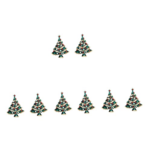 BESPORTBLE 8 Stck Weihnachtsbaum Anstecknadel Set Baumförmige Brosche Frauen Weihnachtsdeko Schmuck für Freunde Familien Stilvoll Leuchtend Vielseitig Kombinierbar von BESPORTBLE