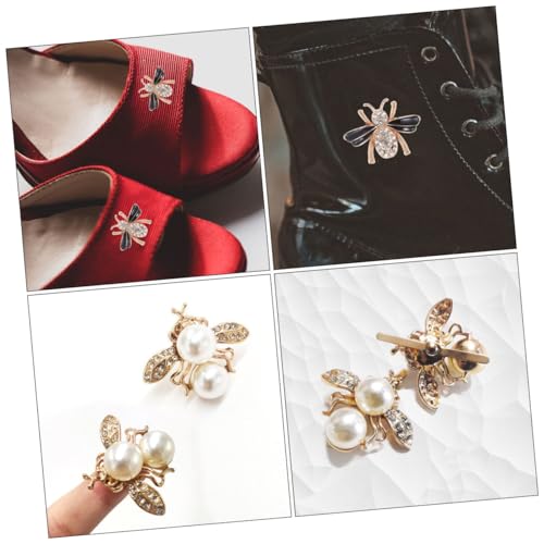 BESPORTBLE 8 Stck. Teiliges Bee Schuhclip aus Metall Dekorative Schuhaccessoires für Damen Abnehmbare Bienen Schuhspangen Vielseitige Schuhschmuckclips für Pumps Sneaker und Schuhe von BESPORTBLE