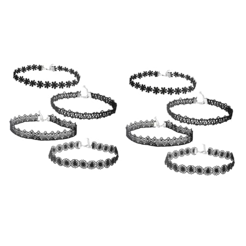 BESPORTBLE 8 Stck. Teiliges Spitzen Choker Punk Gothic mit Verstellbarer Leichter Retro Schmuck für Alltag und Party BESPORTBLE 8 Stck. Teiliges Spitzen Choker Punk Gothic mit Verstellbarer Leichter Retro Schmuck für Alltag und Party von BESPORTBLE