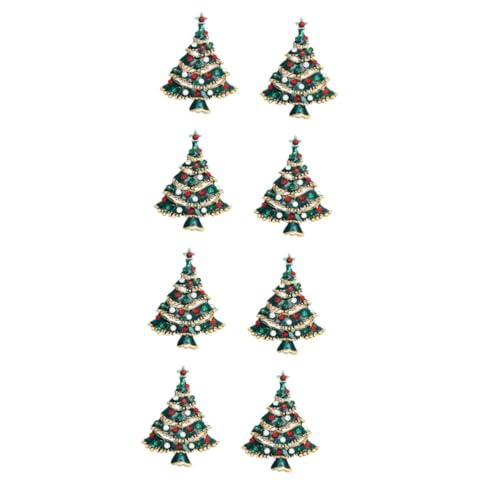 BESPORTBLE 8 Stck. Weihnachtsbaum Broschen aus Stilvolle Xmas Anstecknadeln mit Glänzendem Design Weihnachtliche Deko für Frauen Passende Geschenkidee für Freunde und Familie von BESPORTBLE
