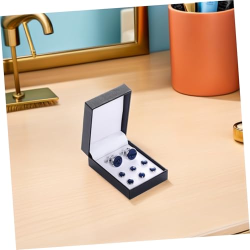 BESPORTBLE 8 Stück Elegantes Teiliges Tuxedo Manschettenknopf Set mit Rundem Design Emailliert Passend für Französische Hemden Kupferlegierung Langlebig für Hochzeiten Business und Festliche von BESPORTBLE