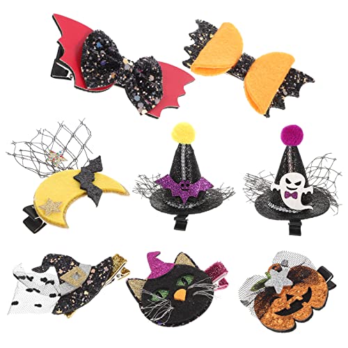 BESPORTBLE 8 Stück Halloween Haarschmuck Set Teiliges Halloween Haarclip Set mit Kürbis für Mädchen Kreative Haarspangen für Kostüme und Partys für Besondere Anlässe von BESPORTBLE