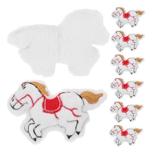 BESPORTBLE 8stücke Plüschpferd-anhänger Taschenanhänger-material Diy-plüschtier-abzeichen Offene Rückseite Für Taschenanhänger Tierpuppen-anhänger Schlauchornament-anhänger von BESPORTBLE