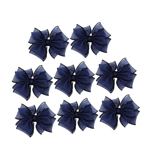 BESPORTBLE 8 Stück Teiliges Dunkle Blaue Bowknot Schuhclips aus Organza Leichte Abnehmbare Schuhschleifen zum DIY Verzieren von Damen High Heels und Ballerinas für Alltag und Besondere von BESPORTBLE
