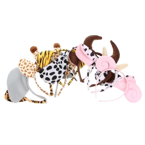 BESPORTBLE 8 Stück Teiliges Elastische Tierohren Haarreifen für Halloween Party Cosplay Karneval Kostüm Zubehör Passend für Erwachsene und Rutschfester Sitz für Lebhafte Feststimmung von BESPORTBLE