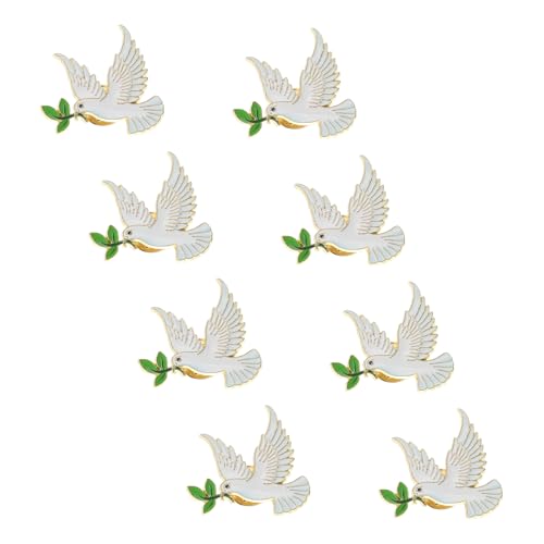 BESPORTBLE 8 Stück Teiliges Friedens tauben Anstecknadeln aus Metall Modische Damen Broschen für Kleidung Pullover Hüte und Rucksäcke Vielseitige Schmuck dekoration für Friedens events von BESPORTBLE