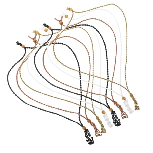 BESPORTBLE 8 Stück Teiliges Kristallstein Halter Halskette Verstellbare Handgewebte Netzanhänger Langlebiges Material Leichte Schmuckkette für Herren und Damen Vielseitig Kombinierbar von BESPORTBLE