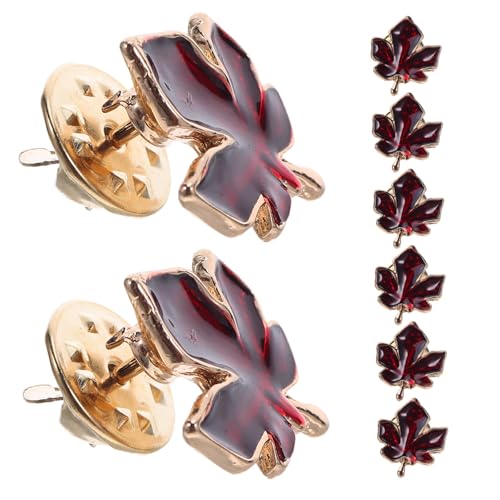BESPORTBLE 8 Stück Teiliges Pin mit Ahornblatt-design Langlebige Brosche Kratzfeste Oberfläche Stilvolle Anstecknadeln für Damen und Herren Passende Accessoires für Hemden Hüte Rucksäcke von BESPORTBLE