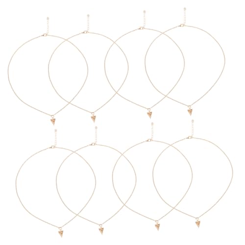 BESPORTBLE 8 Stück Teiliges Pizza Anhänger Halsketten Kreativer Käse Schmuck Goldfarbene Freundschaftsketten Langlebig für Geburtstag Hochzeit Valentinstag Alltag von BESPORTBLE