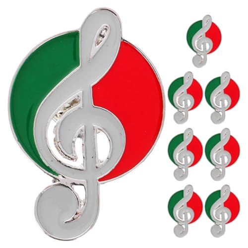 BESPORTBLE 8 Stück Teiliges Retro Musiknoten Broschen Emaille Leichte Langlebige Anstecknadeln mit Klavier und Gitarrenmotiven Stilvolles Schmuckzubehör für Kleidung Rucksäcke Hüte für von BESPORTBLE
