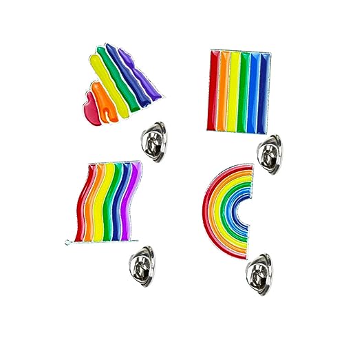 BESPORTBLE 8 Stück Teiliges Set Bunter Regenbogen Herz Flagge Brosche Anstecker für Kleidung Krawattennadel für Gay Lgbt Lesben von BESPORTBLE