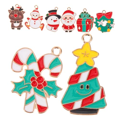 BESPORTBLE 8 Stück Teiliges Weihnachts Anhänger Set Legierung Kreative DIY Schmuckanhänger für Armbänder Halsketten Ohrringe Festliche Xmas Deko für Schmuckherstellung und Geschenkgestaltung von BESPORTBLE