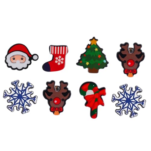 BESPORTBLE 8 Stück Teiliges Weihnachtsbroschen Cartoon Abzeichen Lustige Anstecknadeln Modisch für Weihnachtsfeier Kinderparty Festliche Kostüme von BESPORTBLE